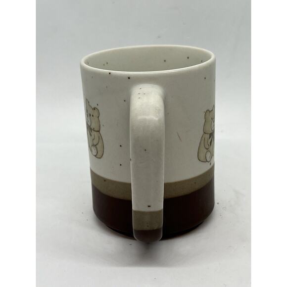 Vintage Otagiri Teddy Bears Speckled 3 Tone 8oz Stoneware Coffee Cup Mugs Japan - Picture 3 of 7